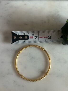 Gold-Tone Twisted Rope Bangle Bracelet